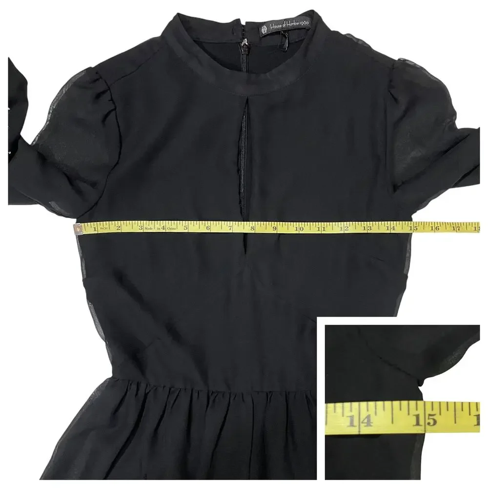 House of Harlow 1960 Hendrix Romper - Black - Small